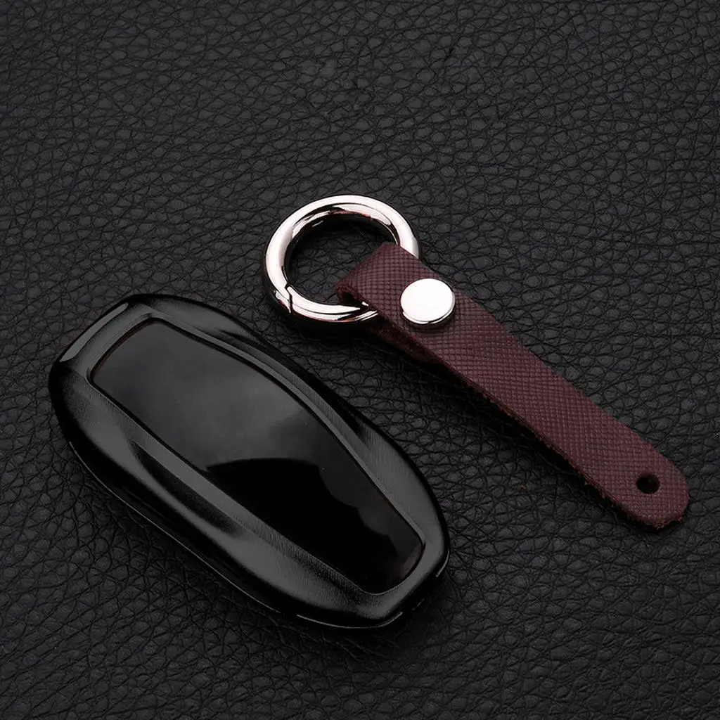 Aluminum Car Key Fob Case Cover Keychain Key Shield Remote Housing Skin Cap for Tesla