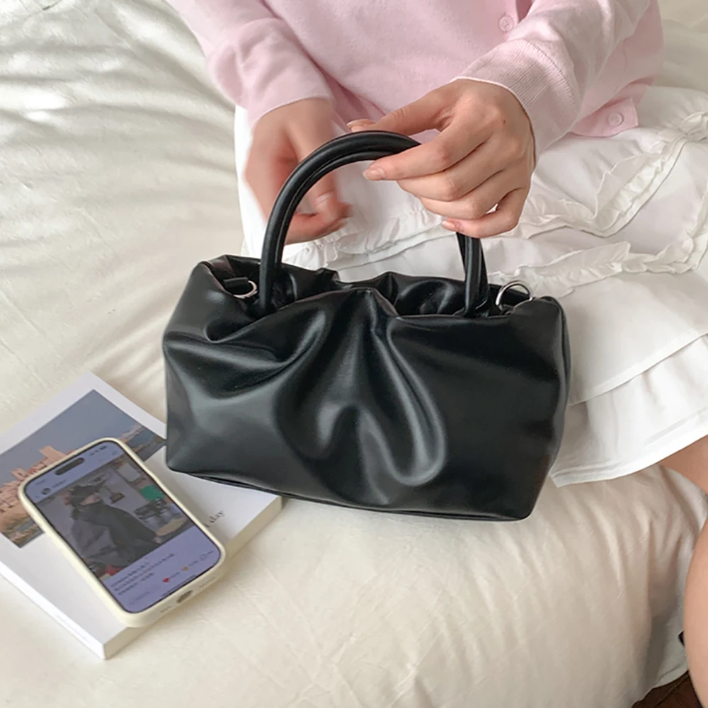 

Women's Leather Handbags Lazy Aesthetic Daily Dating Casual All-Match Pure Color Shoulder Bag 2026 New Crossbody Bags