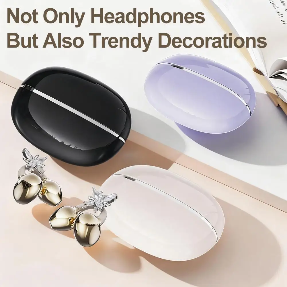 Sports Bluetooth Headphones For TWS Wireless Ear-clip Earbuds Intelligent Noise Cancellation Butterfly Diamond Buckle Decoration