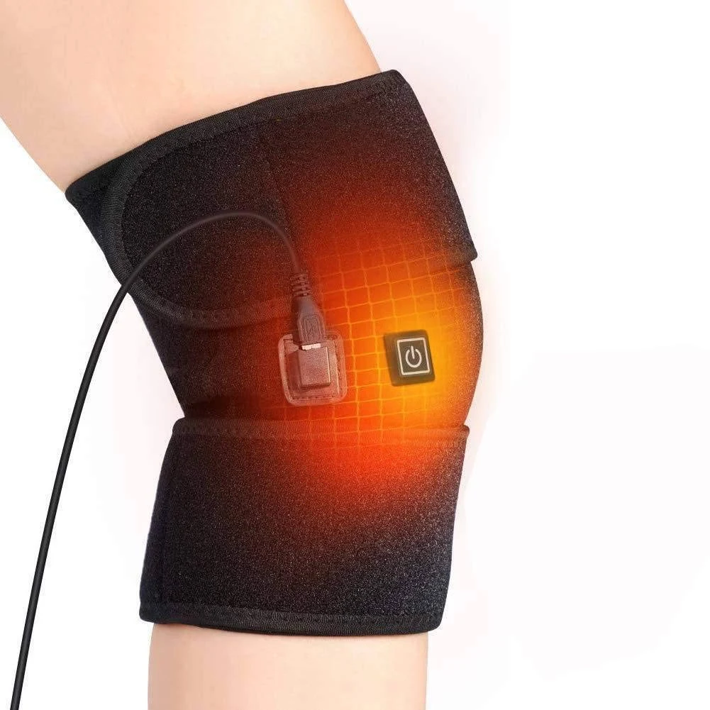 

Heating Knee Pad 5V USB/Type-C Charging Hot Compress Knee Pad 3 Heat Levels Heated Knee Brace Pocket for Knee Joint Pain Relief