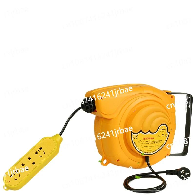 GDT150 Automatic Telescopic Drum AC 250V - 10A/50Hz 15 Meters Plug Board Board Line Electric Automatic Hose Reel 1pc