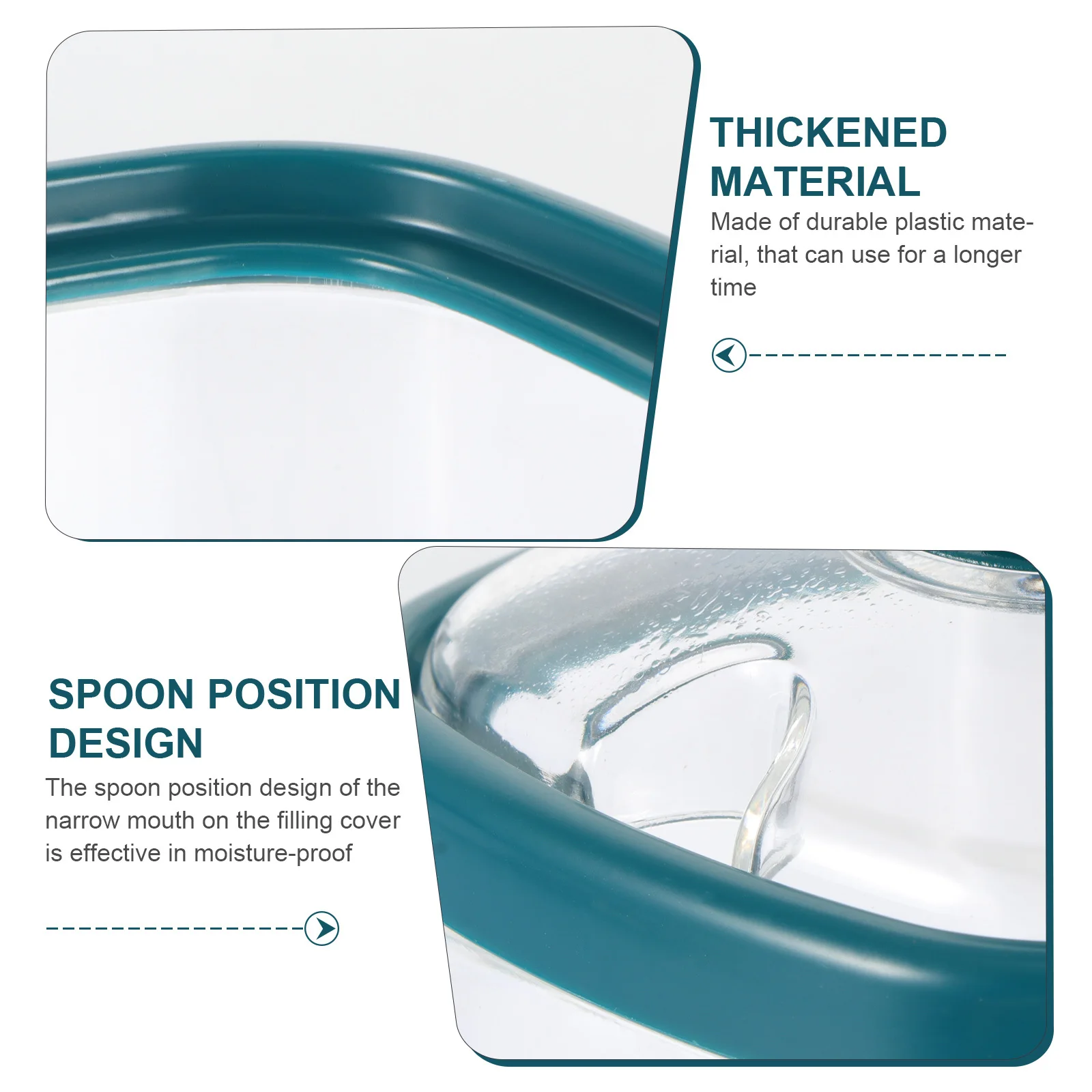 

2Sets Professional Seasoning Storage Jars Plastic Condiment Holder with Spoon for Kitchen Dining Picnics Home