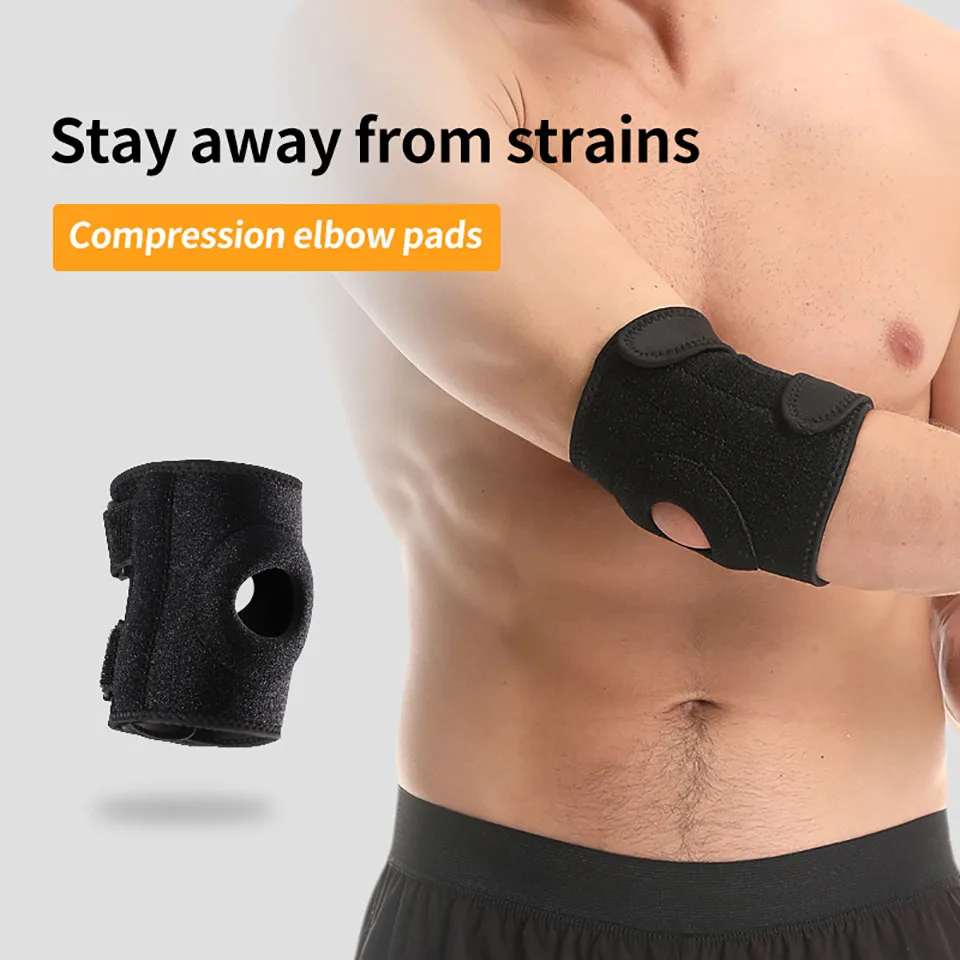 1Pcs Adjustable Elbow Guard Shock-absorbing Breathable Full Package Muscle Strain Joint Wear Tear EVA Elbow Joint Protection