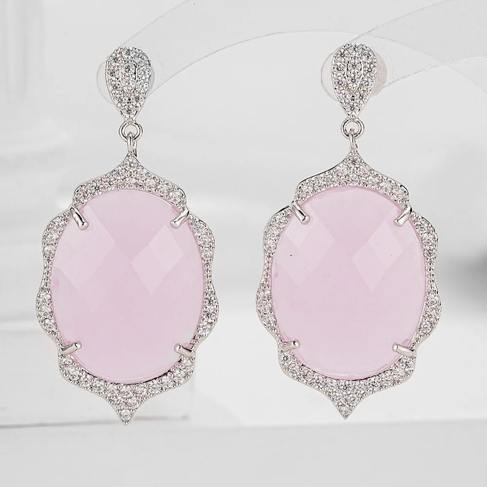 

Missvikki Luxury Vintage Geometric Shiny Colorful Glass Dangle Drop Earrings For Women Unique Design Holiday Party Jewelry Ear