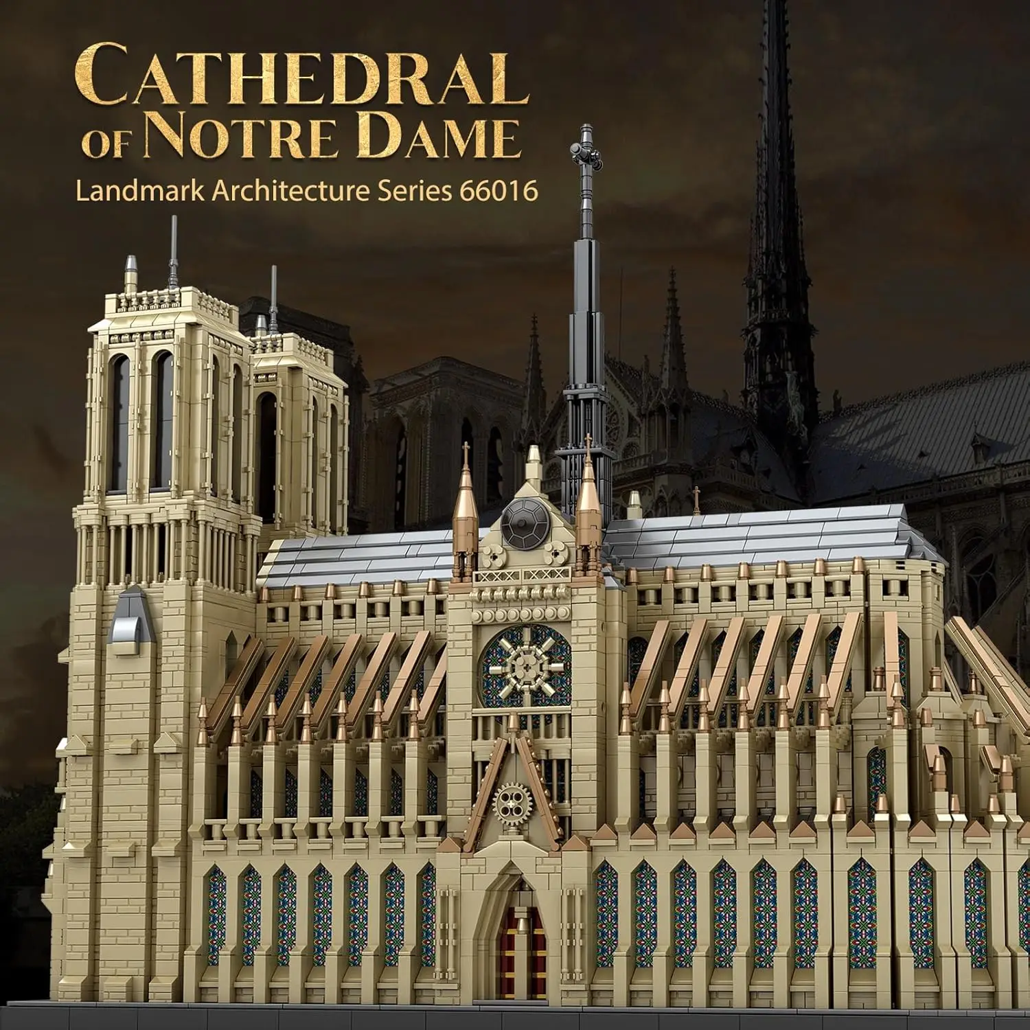 Architecture Notre-Dame de Paris Building Set for Adults 8868PCS | Large Notre-Dame Cathedral Display Model, Challenging Collect