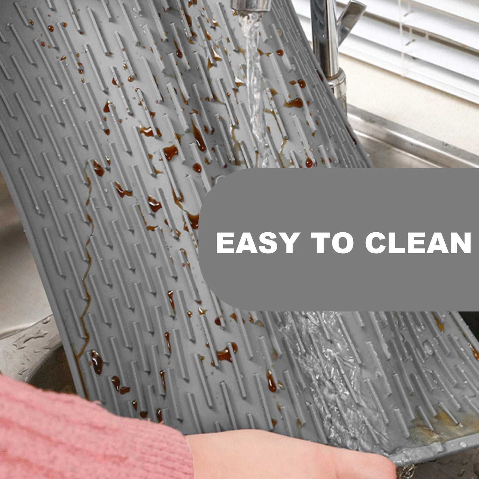 

Silicone Kitchen Drying Mat Heat Insulation Placemat Anti-Skid Cup Pad Dish Drain Pad Sink Mat Waterproof Oil-Proof