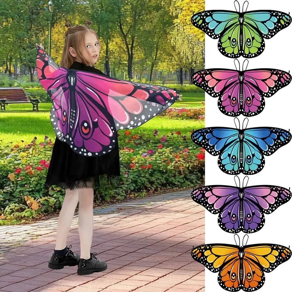 Colorful Butterfly Wing Cape Children's Small Butterfly Decoration Cosplay Fantasy Pixie Cloak Elegant Comfortable To Wear
