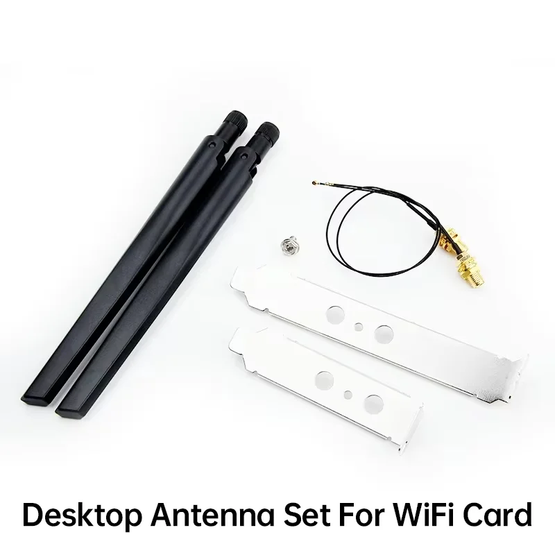 2x6dBi Dual Band 2.4GHz 5GHz WiFi Antenna External RPSMA MHF4 Cable for M2 Card AX200 AX210 BE200 High Gain Long Range Hot Sales