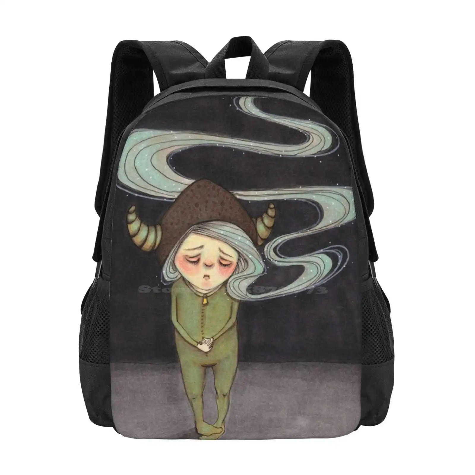 Sad Little Gnome Girl Hot Sale Schoolbag Backpack Fashion Bags Tdowthomas Dow Gnome Girl Childrens Book Cute Sweet Magical