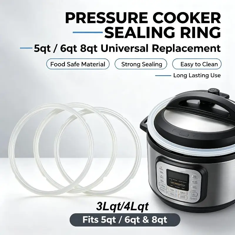 1Pcs Cookware Pots Food-grade Silicone Seal Gaskets Electric Pressure Cooker Sealing Rings Replacement Pressure Cooker Accessor
