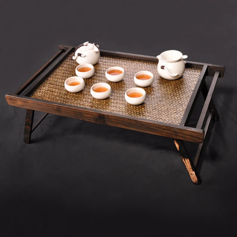 

Wooden Tray Table For Breakfast Bed Serving Tray Foldable Legs Living Room Furniture Folding Bamboo Snack Tea Tray Table Design