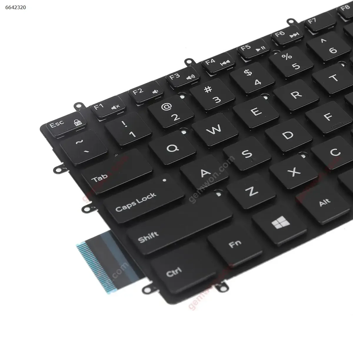 لوحة مفاتيح الكمبيوتر المحمول الأمريكية لجهاز Dell Inspiron Gaming 15-7566 باللون الأسود مع إضاءة خلفية