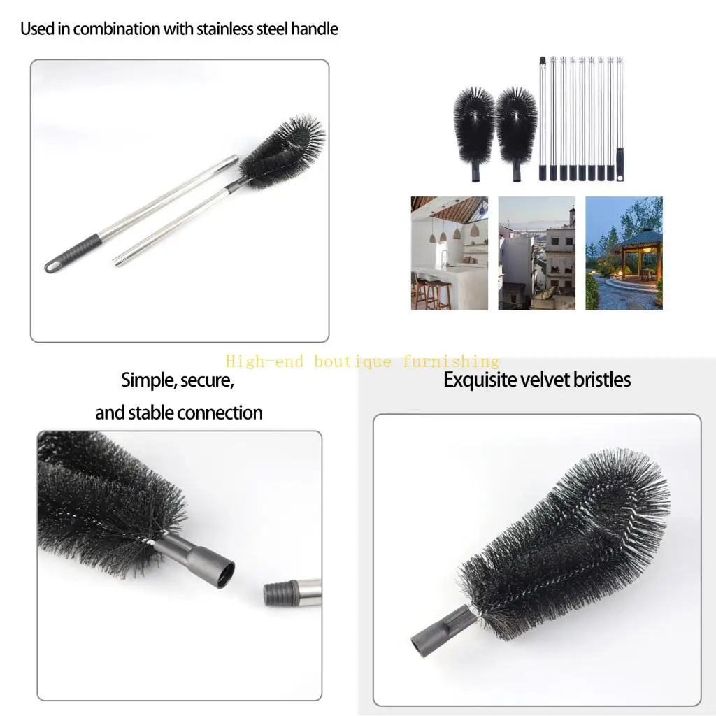 

L9NB Extendable 11.8ft Tall Access Cleaning Tool Exchangeable Brush Executives Untarnished Rod For Heightened Caregiving