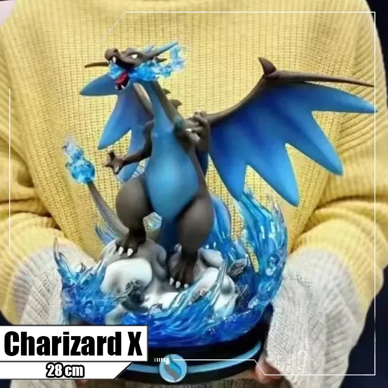 

28CM Pokemon mega Charizard Figure Charizard X GK Pvc Action Figures Statue Collection Model Toy for Children Giftss