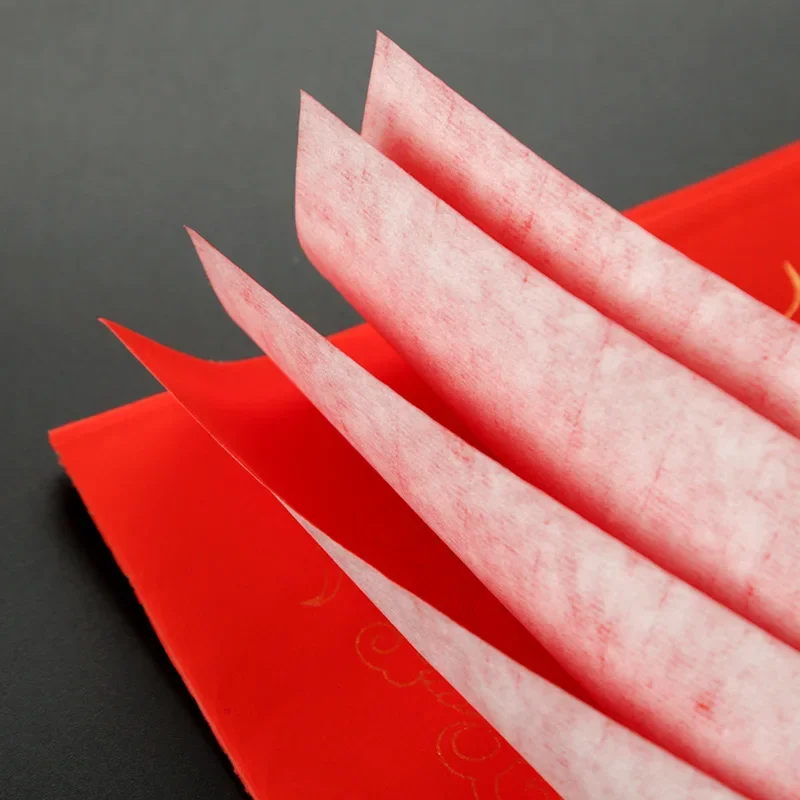 20 Sheets/pack Red Rice Paper For Writing fu Spring Festival Door Window Decor Chinese New Year Decorations Rabbit Year Ornament