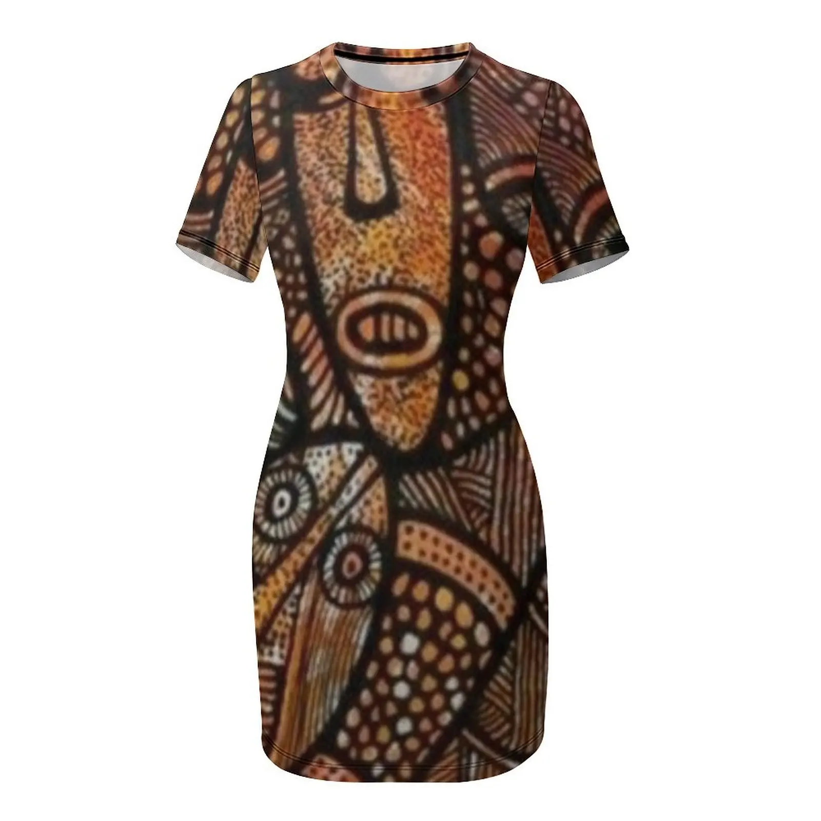 Vestido de manga corta con diseño tribal africano, vestido de noche para mujer, vestidos de verano para mujer 2025