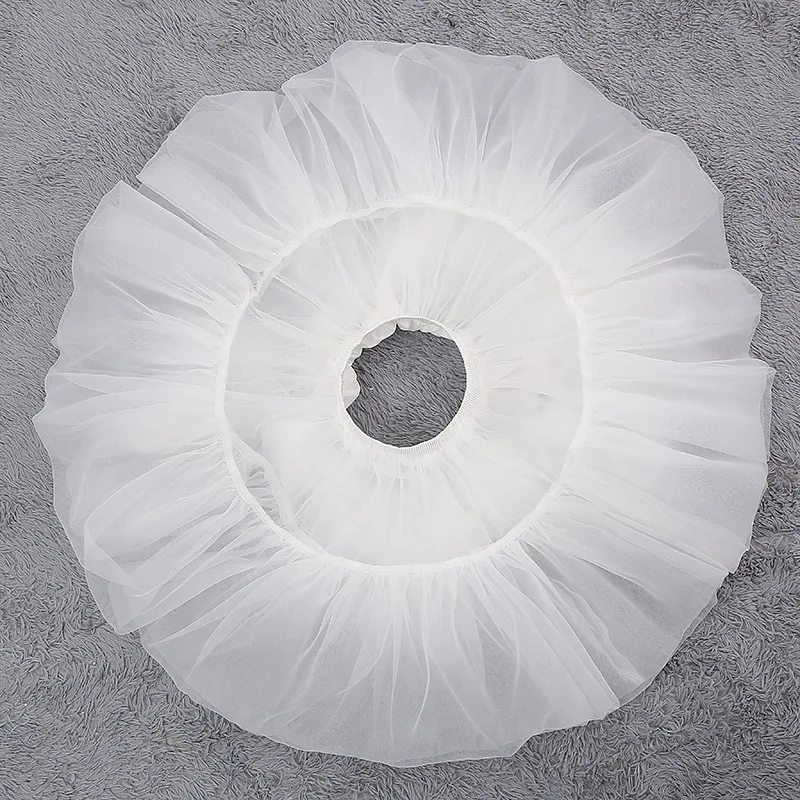 White/Black Organza Short Petticoat Lolita Skirt for Girls Cocktail Party Dress Underwear Cosplay Dress Skirt