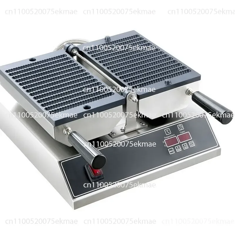 Commercial Electronic Crispy Waffle Machine Stainless Steel Body Non-Stick Pan Strip