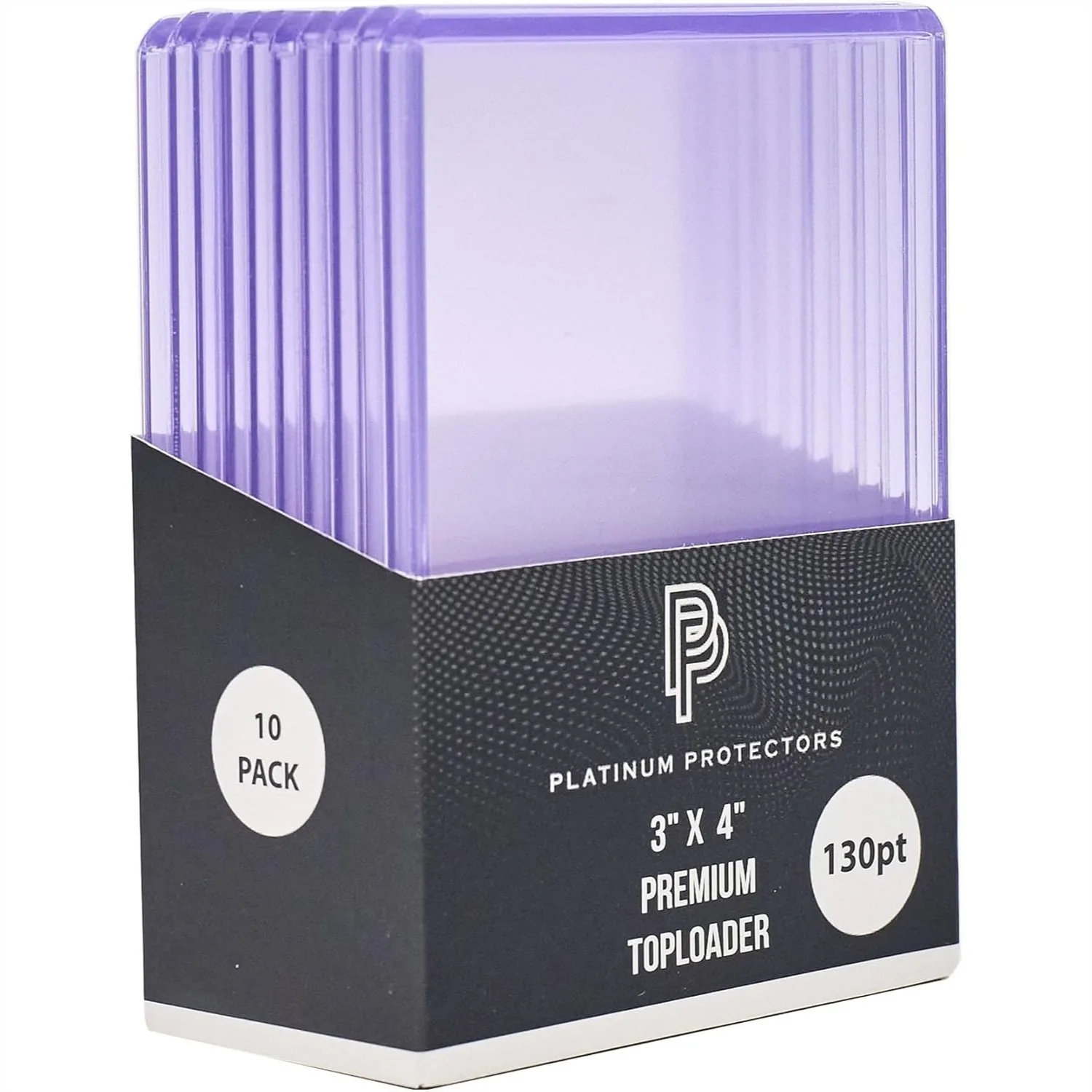 

130pt Toploaders Trading Card Protectors, 10-Count Clear Hard Plastic Sleeves for Jersey Patch, Relics, RPA, Autos