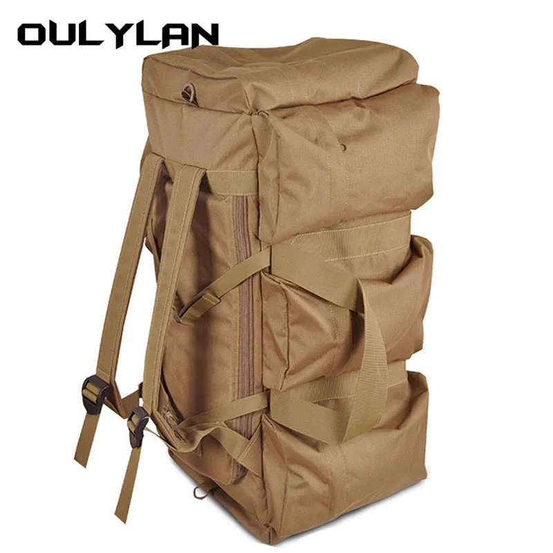 70L Mountaineering Backpack Camping Large Capacity Outdoor Bag Outdoor Travel Car Rucksack Sports Hiking Bag Military Tactical B