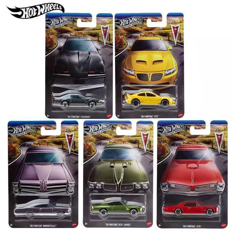 

New Hot Wheels GRT01 Silver Series GTO Pontiac Firebird Alloy Car Model Simulation Collection Toy