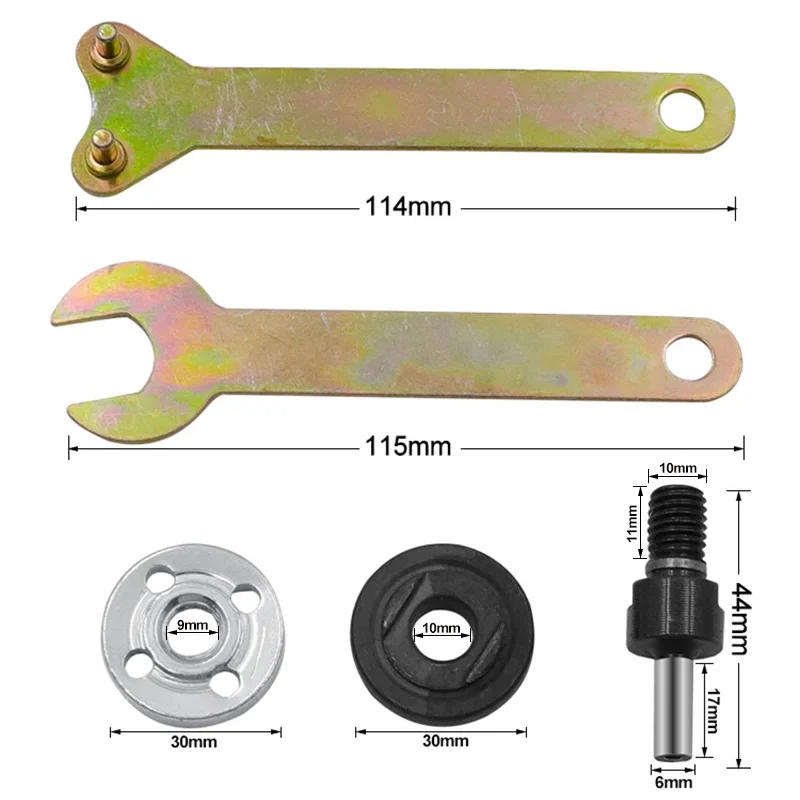 

5pcs 6-10mm Electric Drill conversion angle grinder connecting rod for cutting Disc polishing Wheel Metals Handle holder adapter