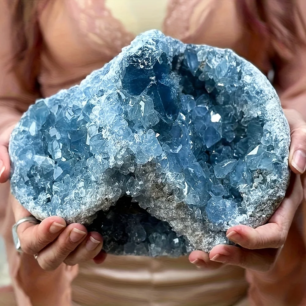 1pc Natural Lapis Lazuli Raw Stone Cluster – Bohemian-Style Crystal Specimen for Home & Office Decor, Mineral Gift Idea, DIY Dis view 8