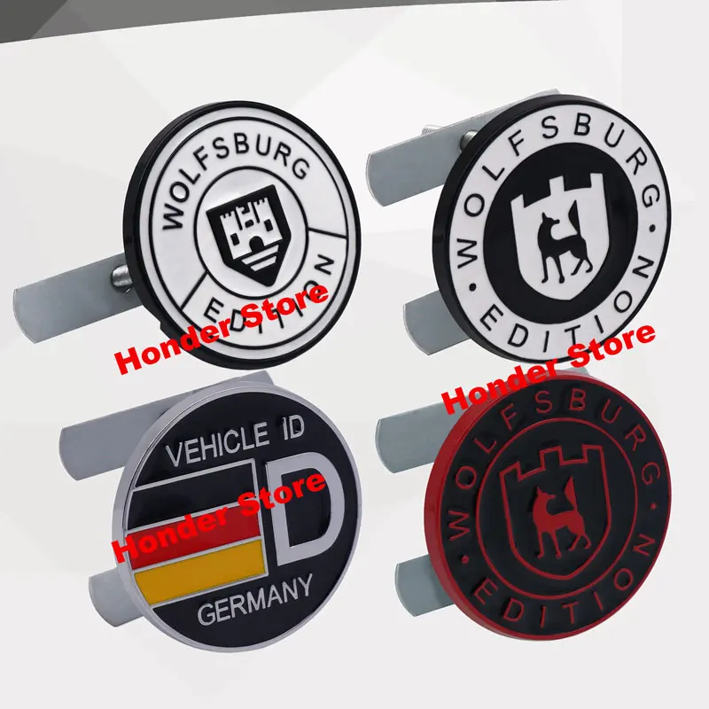 New Styling WOLFSBURG EDITION Emblem Metal sticker Car Grille Badge Decal For VW Tiguan GTI Golf R Touareg Beetle Passat TDI