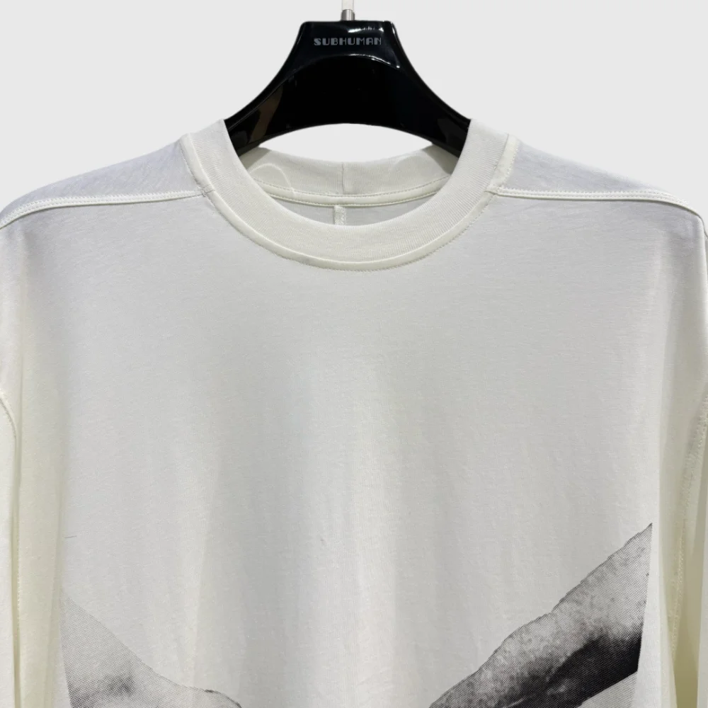 High Street Dark Ro Tee T Shirts Men's New Spring/summer Round Neck Printed Top Retro Loose Pure