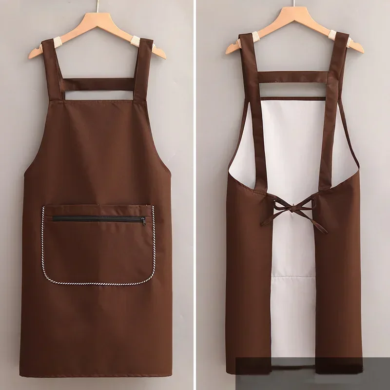 1Pcs Comfortable Thin Kitchen Aprons for Woman Chef Work Apron for Grill Restaurant Bar Shop Cafes Beauty Nails Studios Uniform