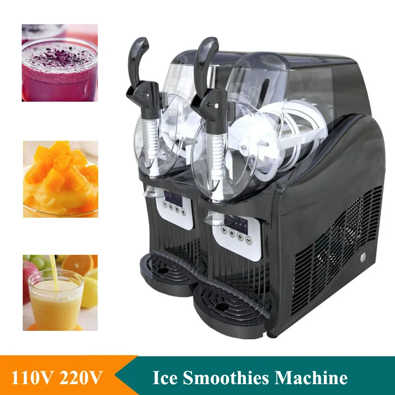 

2 Bowls 2.5Lx2 Ice Slush Fruit Juice Machine 110V 220V Electric Slush Ice Drinking Machine Big Capacity Frozen Drink Machine