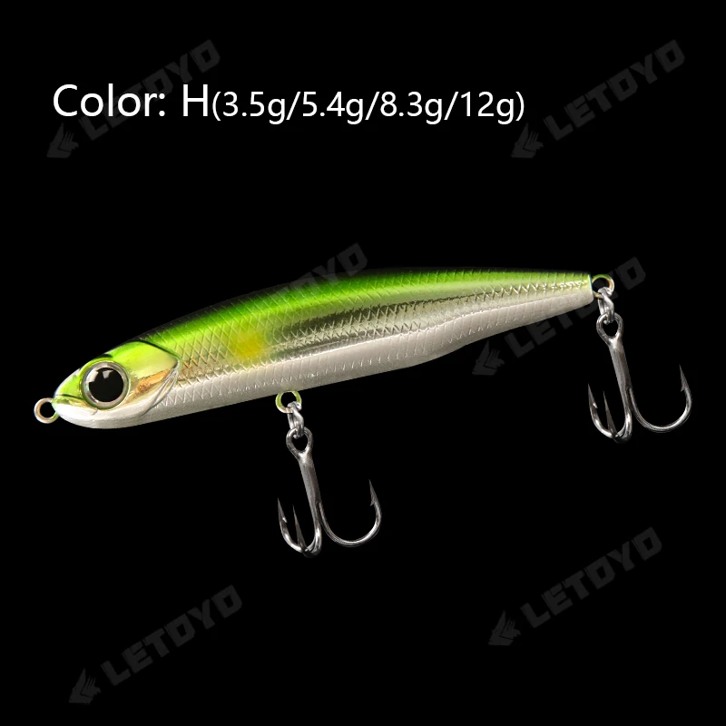 LETOYO Sinking Pencil 17g 12g-3,5g Künstlicher Köder harte Köder Forellenbassköder Wobbler für Hechtfischen Köder Spinning Stickbait