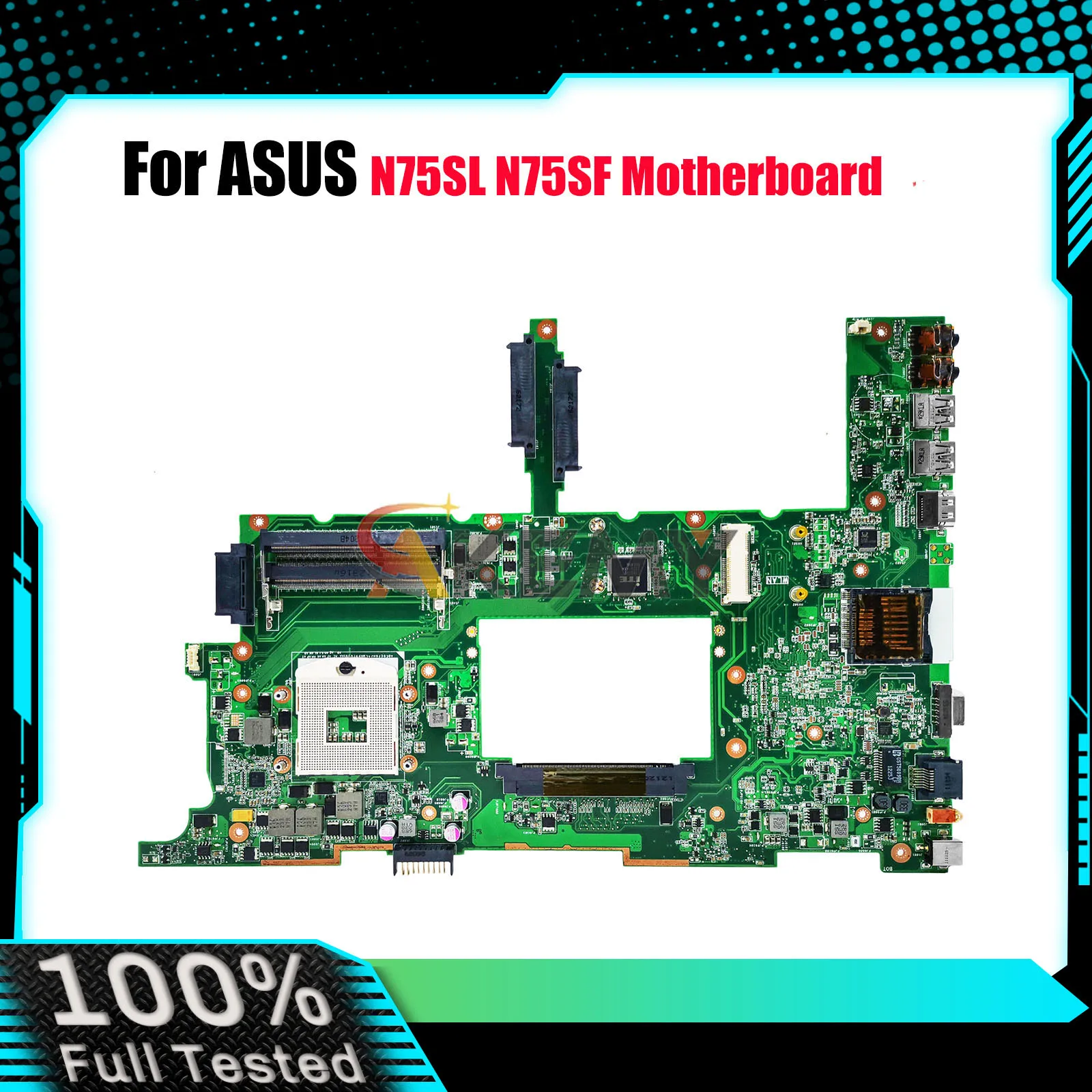 

Материнская плата для ноутбука N75SF для ASUS Vivobook N75SF N75S N75SL, материнская плата для ноутбука Цей товар в наличии, 100% тестирование, ОК, быстрая доставка