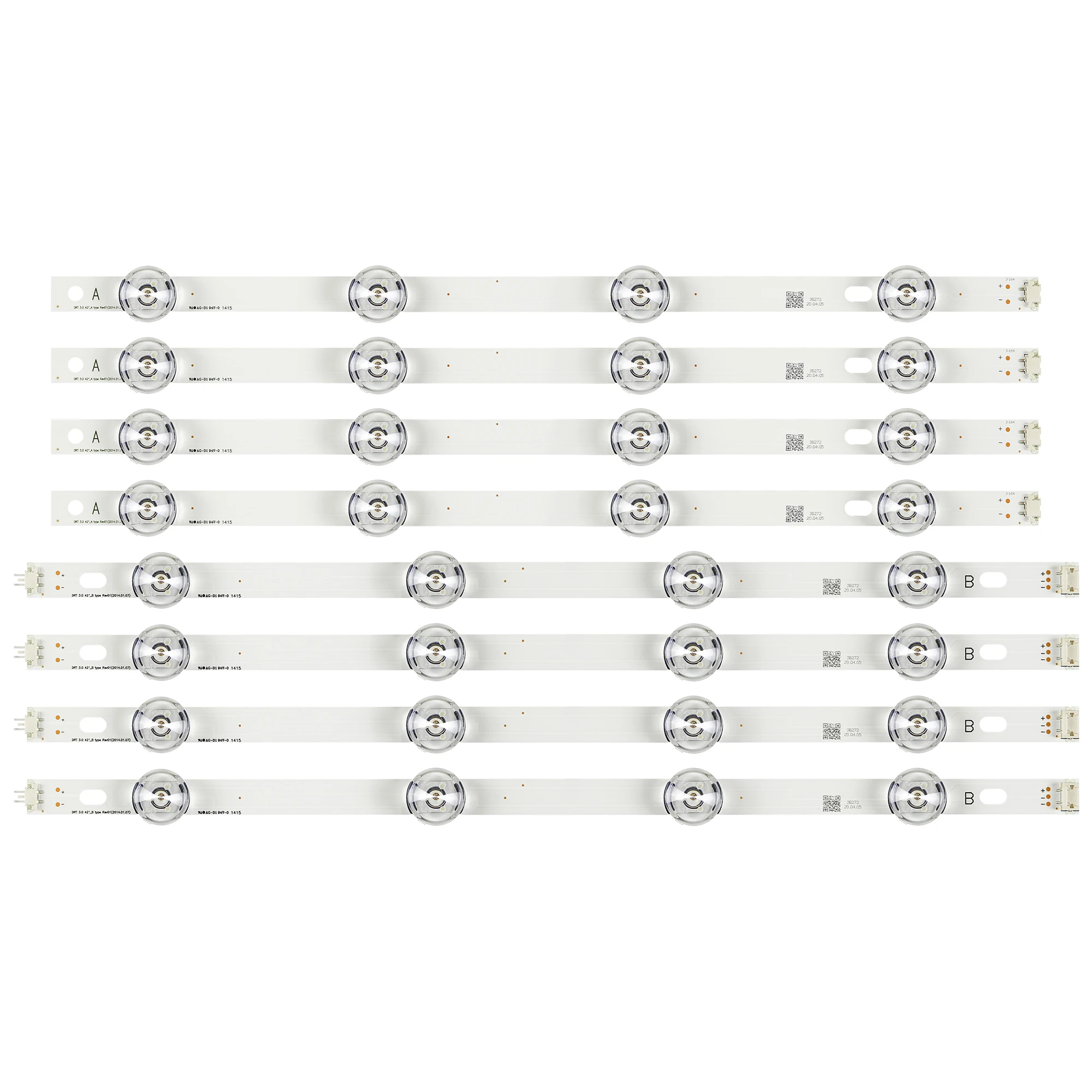 Barre de bande de rétroéclairage LED, LC420DUE, LC420DUH, 42LB, 6916L-1956C, 6916L-1957C, 42LB653V, 42LF562V, 42LF564V, 42lb550, ensemble de 8 pièces