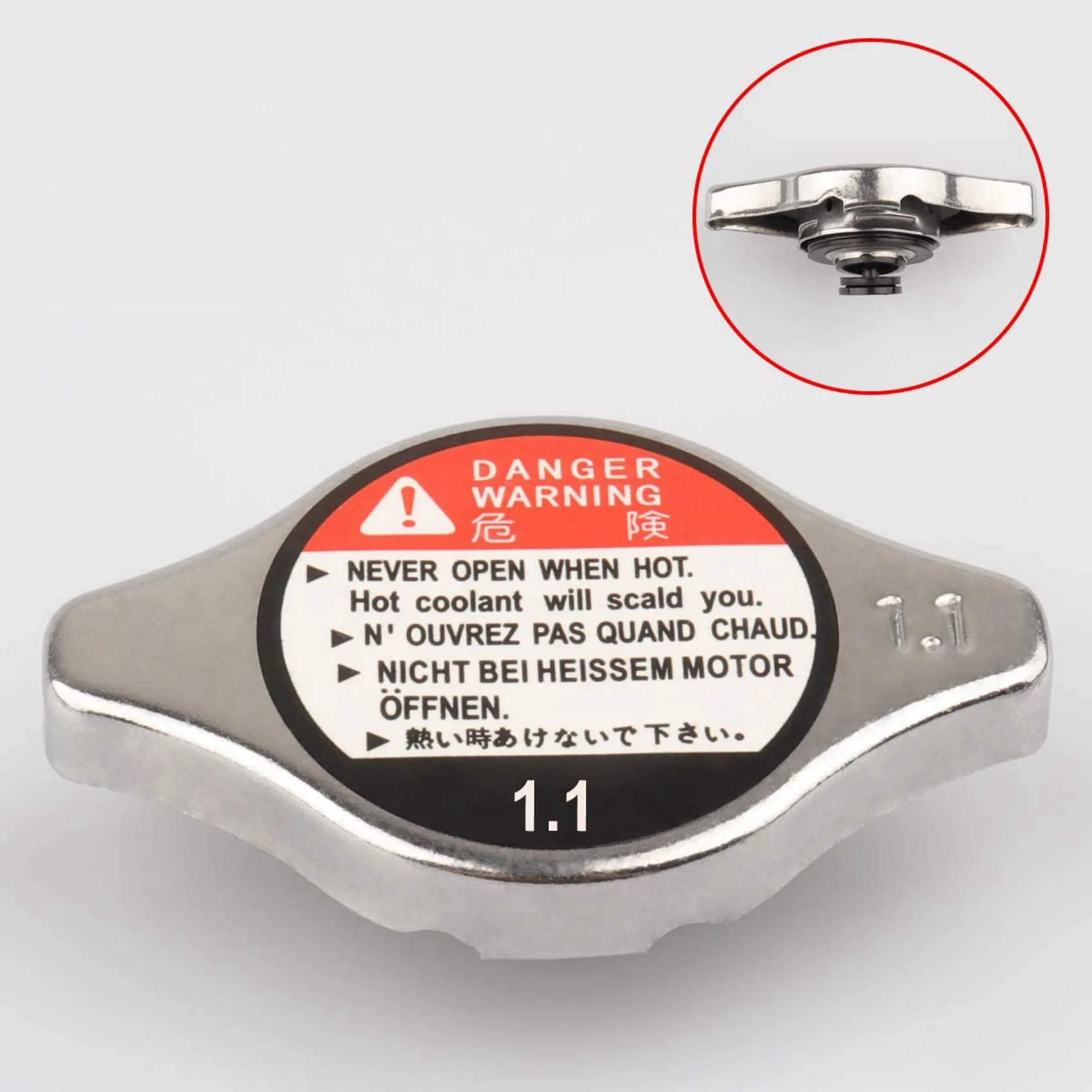 Compact 6X Radiator Cap, Replace 19045-RAA-003,For Honda, Acura - Accord, Civic, CRV, Elements, Fit, Odyssey, Pilot, Ridgeline,
