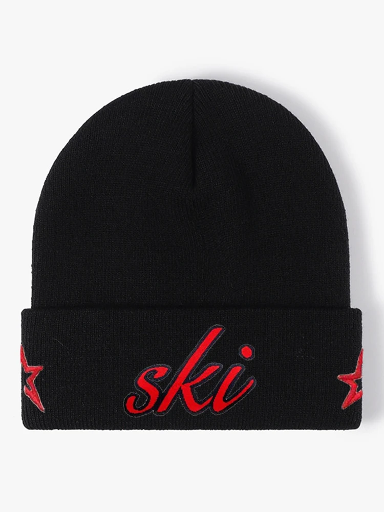 Mode Warme Skating Roll SKI Beliebte Amerikanische Anime Cartoon Bestickt Gestrickte Herbst Winter Warme Mütze Wolle Hut Gengar Tam