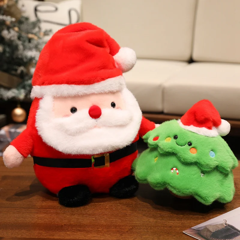 

Cute Christmas Series Plush Toys Kawaii Santa Claus Christmas Tree Bouquet Doll Soft Stuffed Pillow Gift For Children Room Decor
