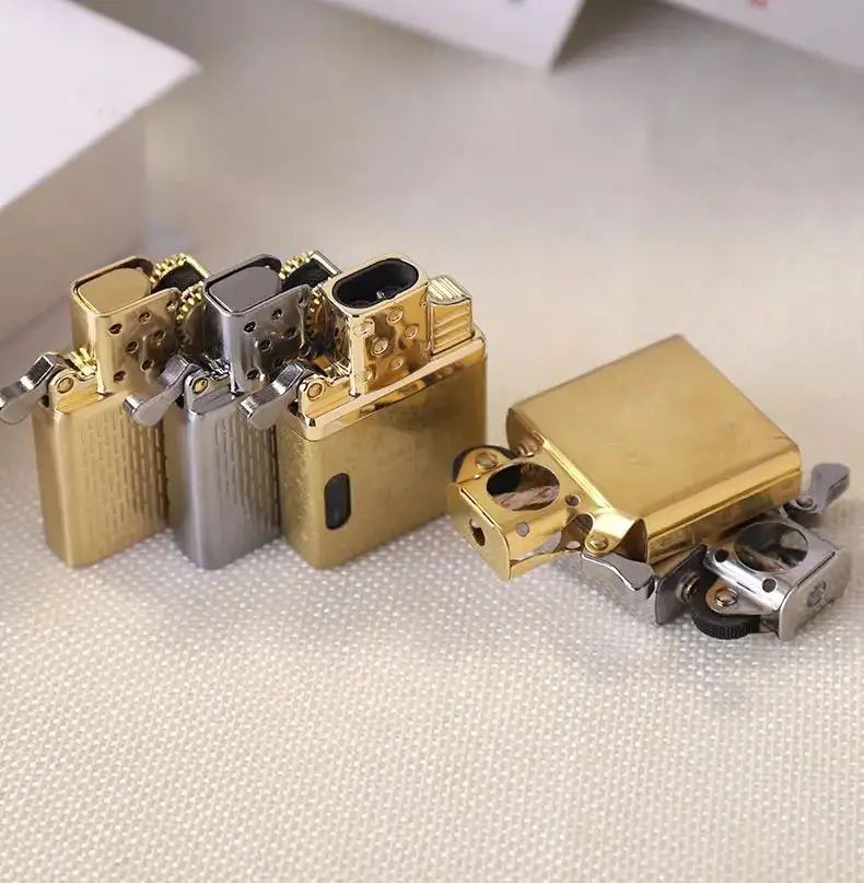 ZORRO Kerosenes Lighter Insert Parts Gas/Oil Flint Grinding Wheel Brass White Steel Cigarettes Lighters Repalce 912 915 902