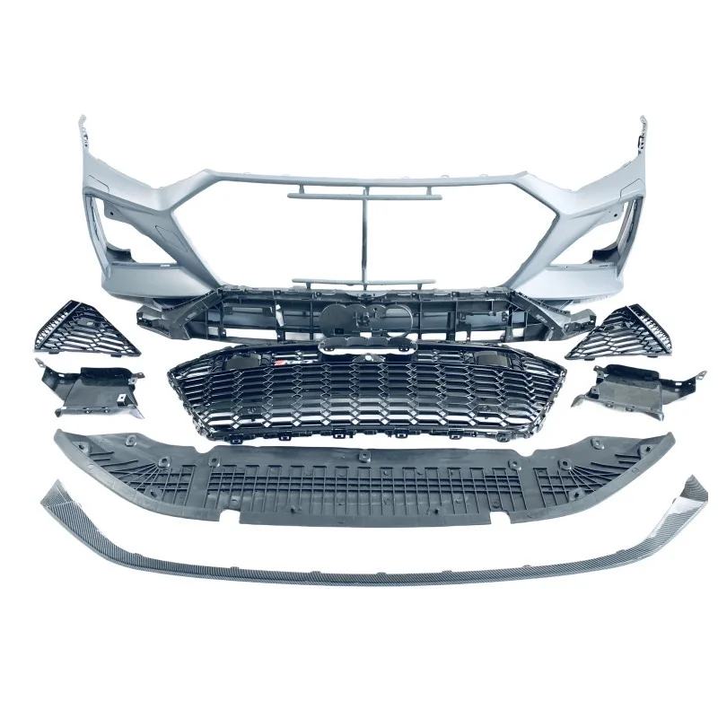 Suitable for 19-24 A7 modified C8 new bumper grille kit RS7 surround front bumper