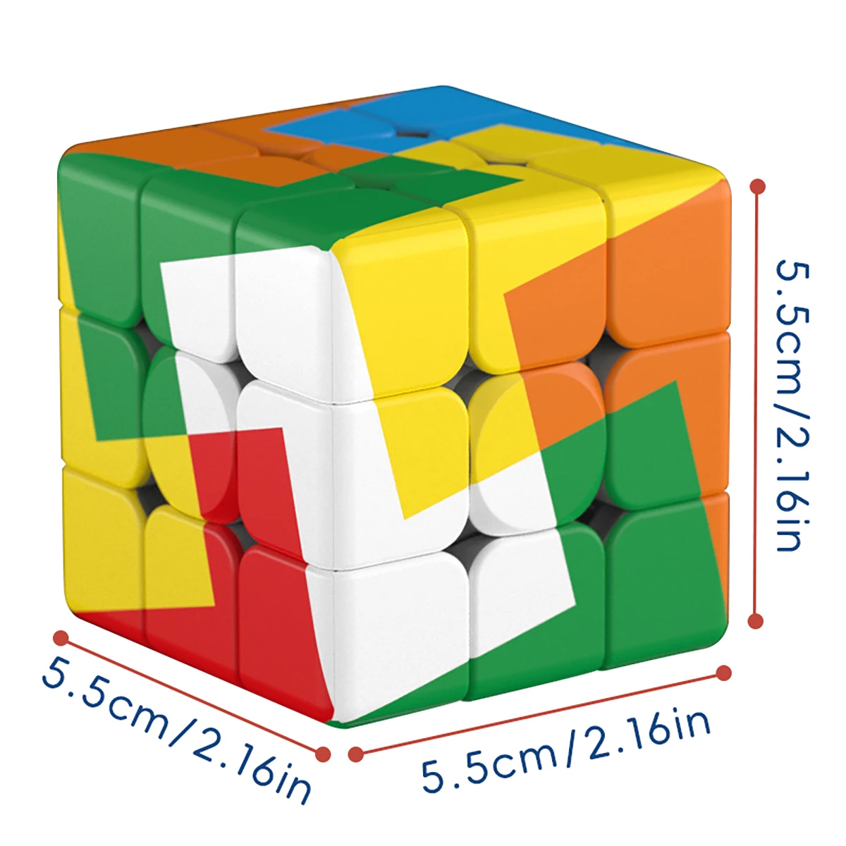 المكعب السحري 3x3x3 سريع تويست الأشعة فوق البنفسجية المطبوعة 6 اللون طاحونة الإجهاد المخلص المهنية لغز لعبة لعبة أطفال هدية