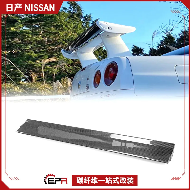 

Подходит для модификации Nissan GTR Skyline R34, задняя пластина из углеродного волокна SUPERIOR, фиксированная средняя пластина ветра