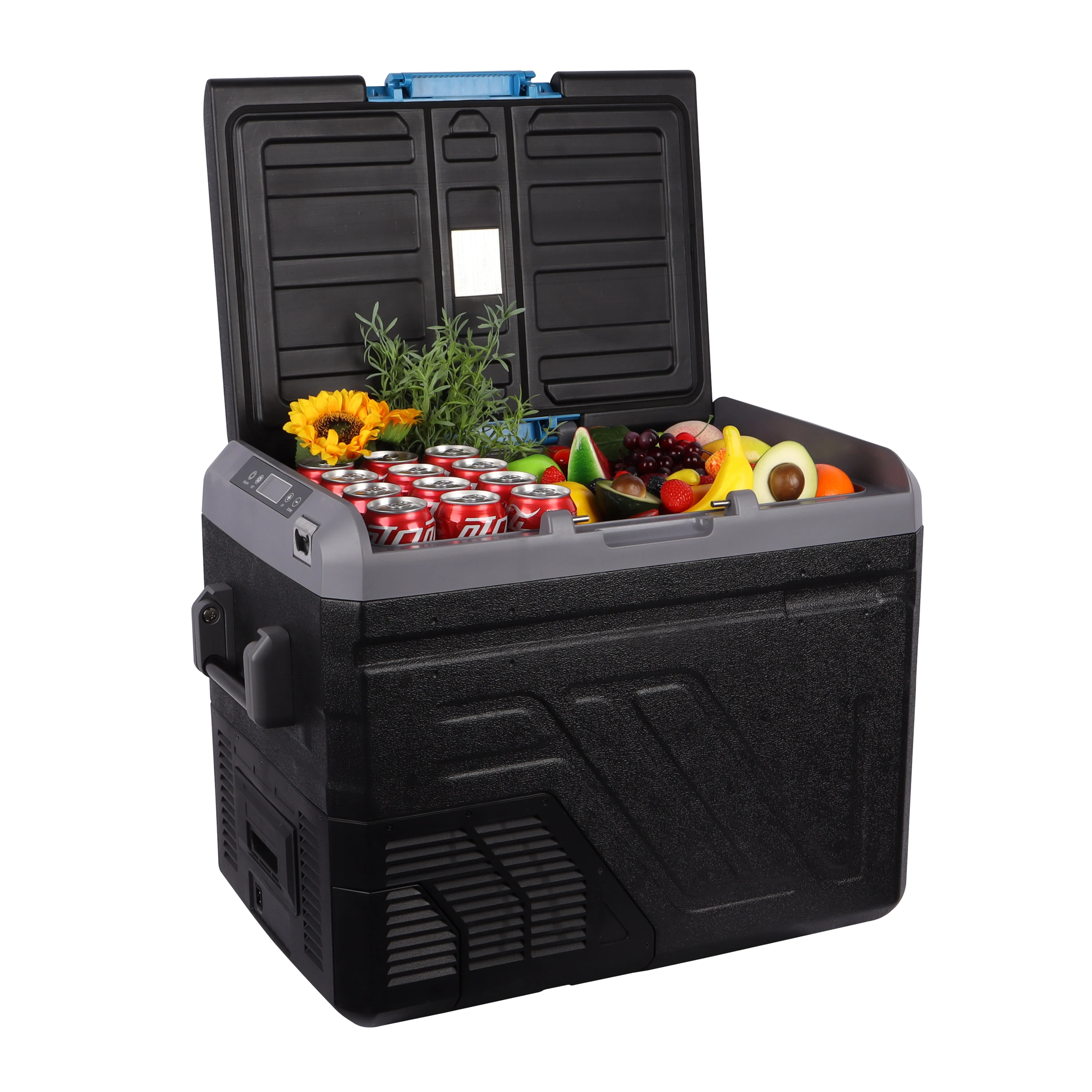 Hot Sale 50L Single Area 12V 100V 240V Plastic Large Capacity Camping Compressor Car Fridge Freezer