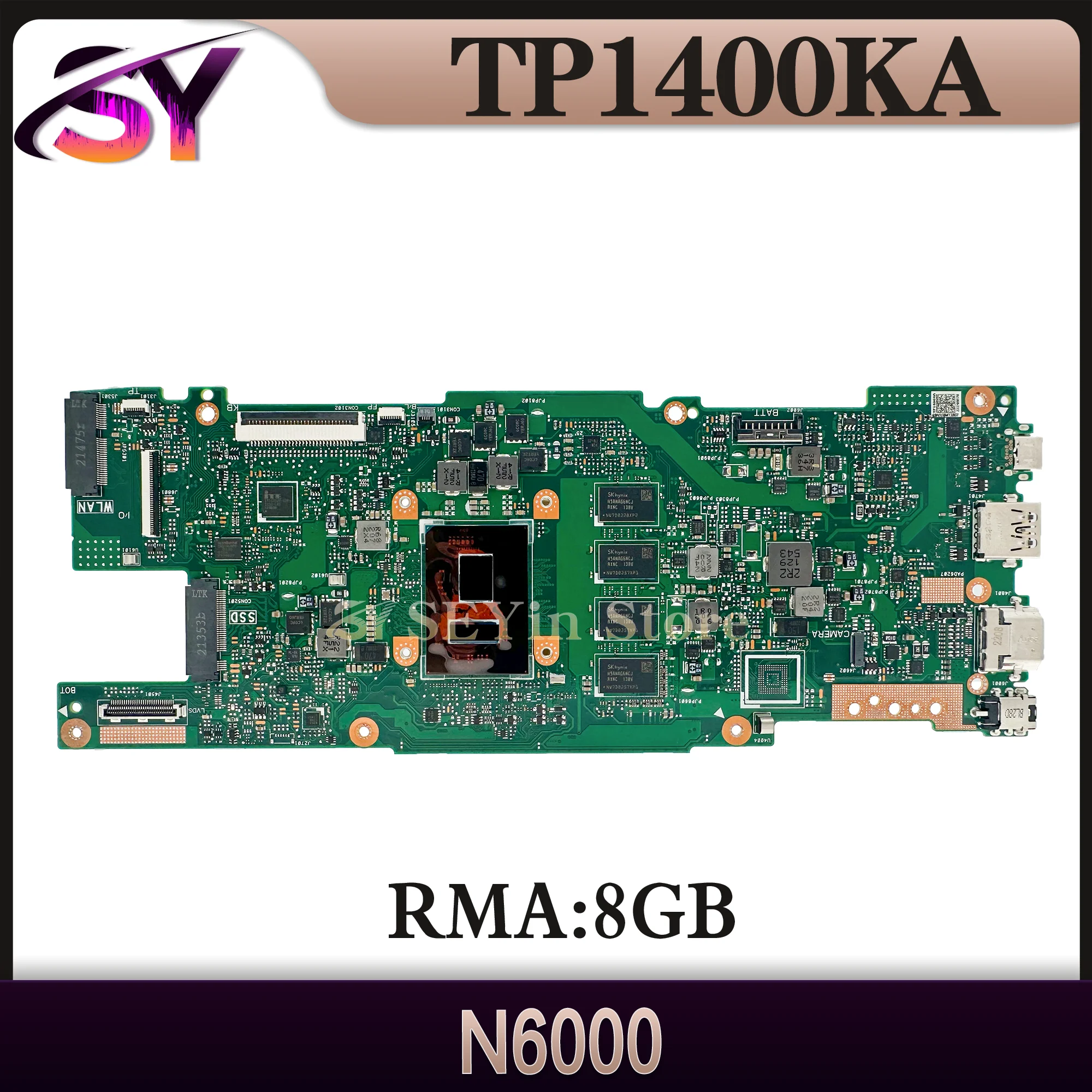 

TP1400KA Mainboard For ASUS Vivobook Go 14 Flip TP1401KA J1400KA J1401KA TP1400K TP1401K Laptop Motherboard N6000 8GB-RAM