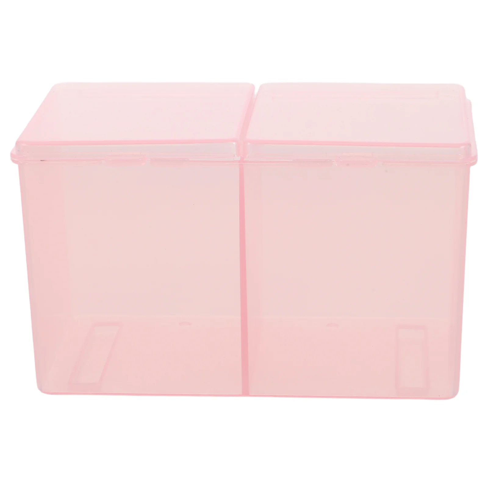 

2 Compartments Nail Tool Box Clear Plastic Storage Case For Manicure Supplies Organizer Home Salon Use Nail Art Storage Box