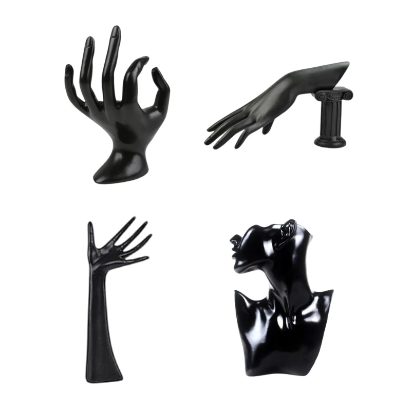 

Earrings Holder Rings Display Holder Mannequin Bust and Hand Model for Jewelry Dropship