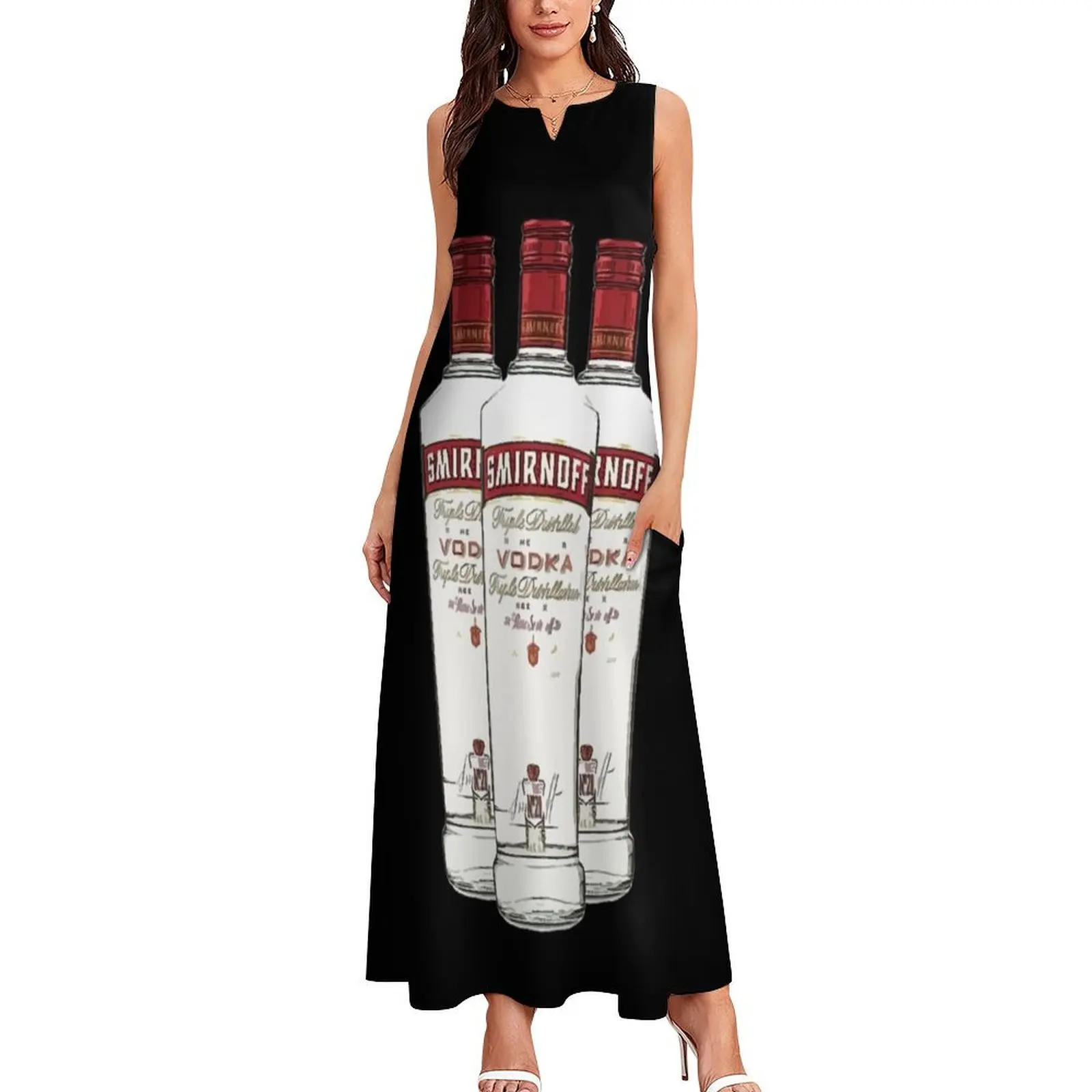 Smirnoff Vodka Alcohol Glass Bottle | Gift Long Dress Dresses gala summer dress woman 2025 trendy Female dress