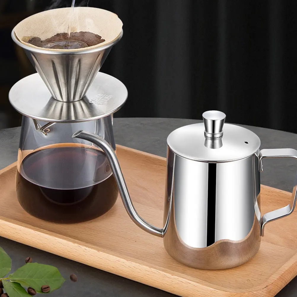 

Stainless Steel Coffee Pot Premium Material Practical Design For Hot Cold Beverages Home Kitchen Use Coffee Kettle Tea