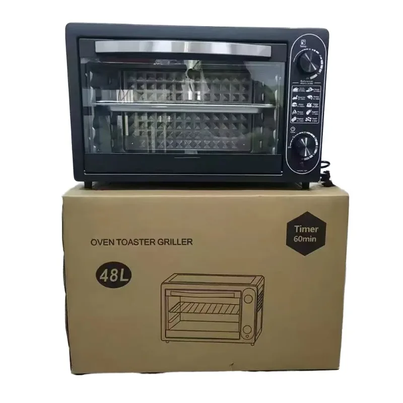 

New Design 48L Electric Convection Oven Big Capacity Stainless Steel Pizza Oven for Baking for Home Kitchen Use
