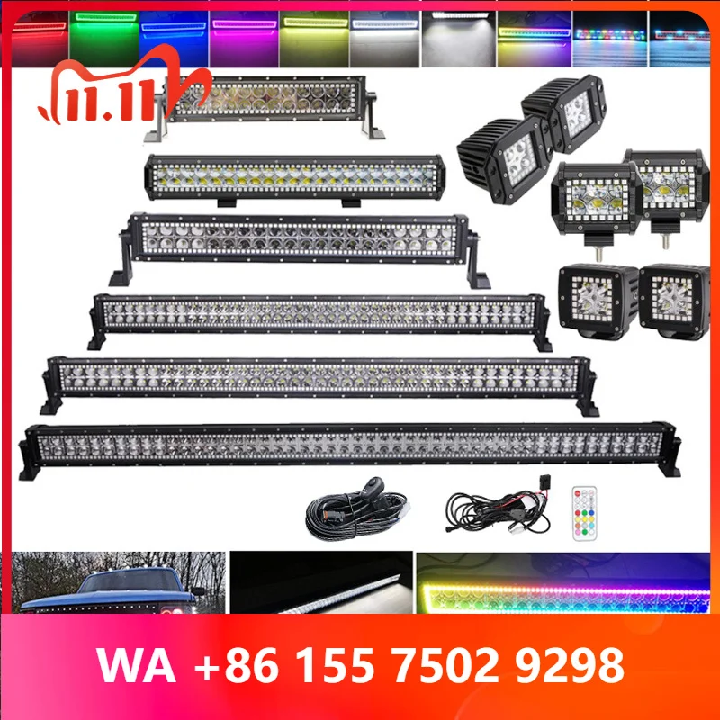 OEM Cube RGB Pod LED Lights 4-Pack for Ford Off-Road 4x4 Trucks New Features Chasing Halos Working Light