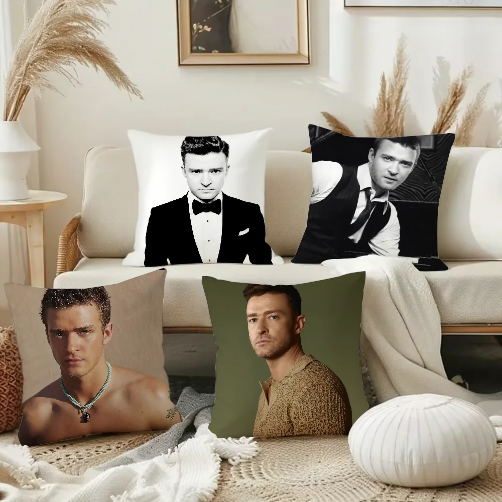 Singer Justin Timberlake Everything I Thought It Was Pillow Case Square Double-Sided Printing Short Plush Sofa Cushion Cover